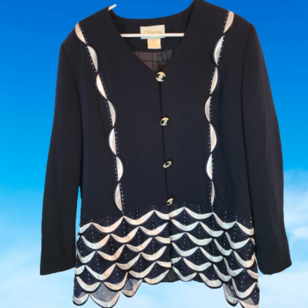 Corinthians Women's Dress Jacket, Size 18, Color: Navy Blue